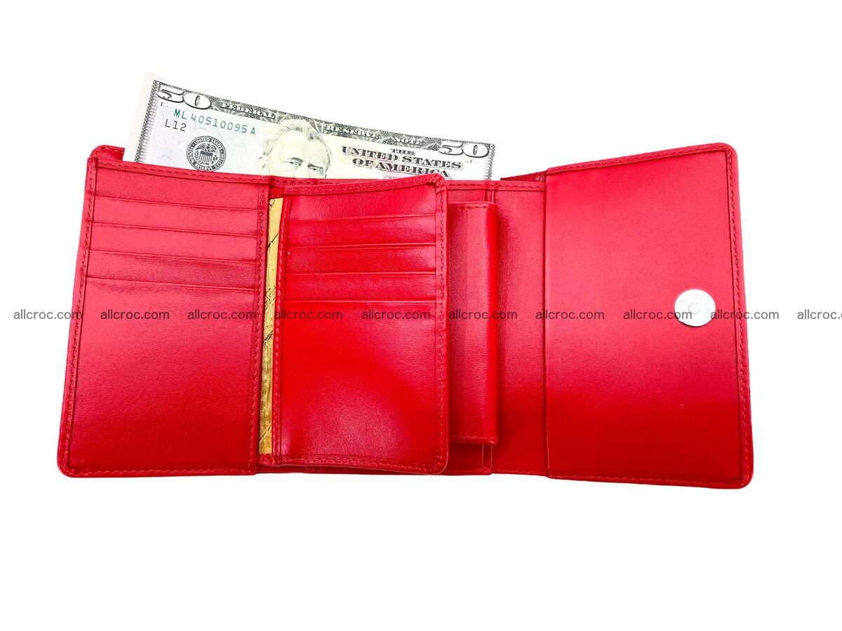 Women’s crocodile skin trifold wallet with coin pocket 1787 Foto 5