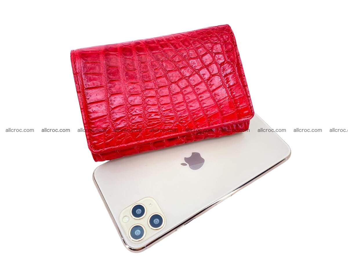 Women’s crocodile skin trifold wallet with coin pocket 1787 Foto 3
