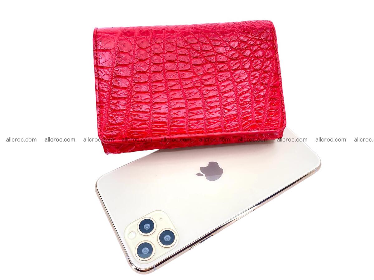 Women’s crocodile skin trifold wallet with coin pocket 1789 Foto 3