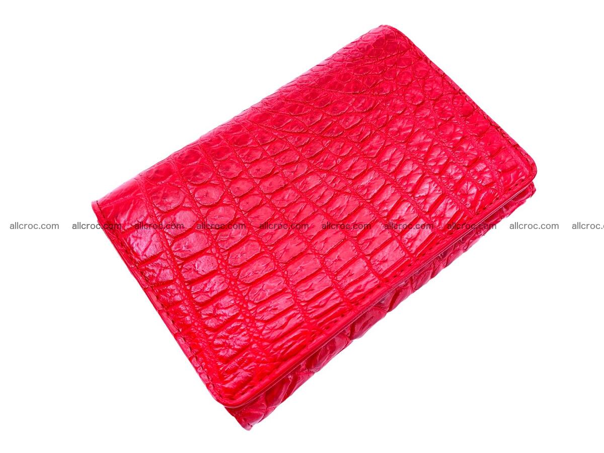 Women’s crocodile skin trifold wallet with coin pocket 1789 Foto 0