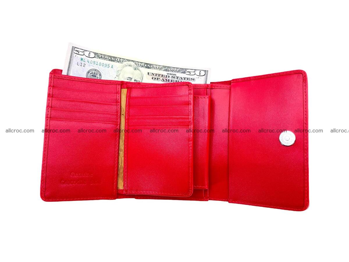 Women’s crocodile skin trifold wallet with coin pocket 1789 Foto 4