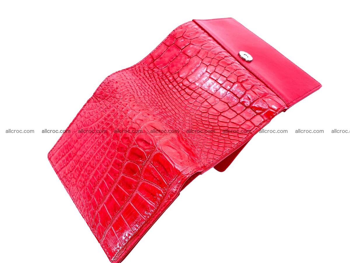 Women’s crocodile skin trifold wallet with coin pocket 1791 Foto 2
