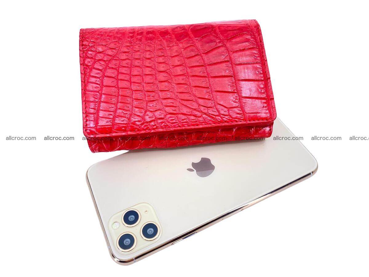 Women’s crocodile skin trifold wallet with coin pocket 1791 Foto 3