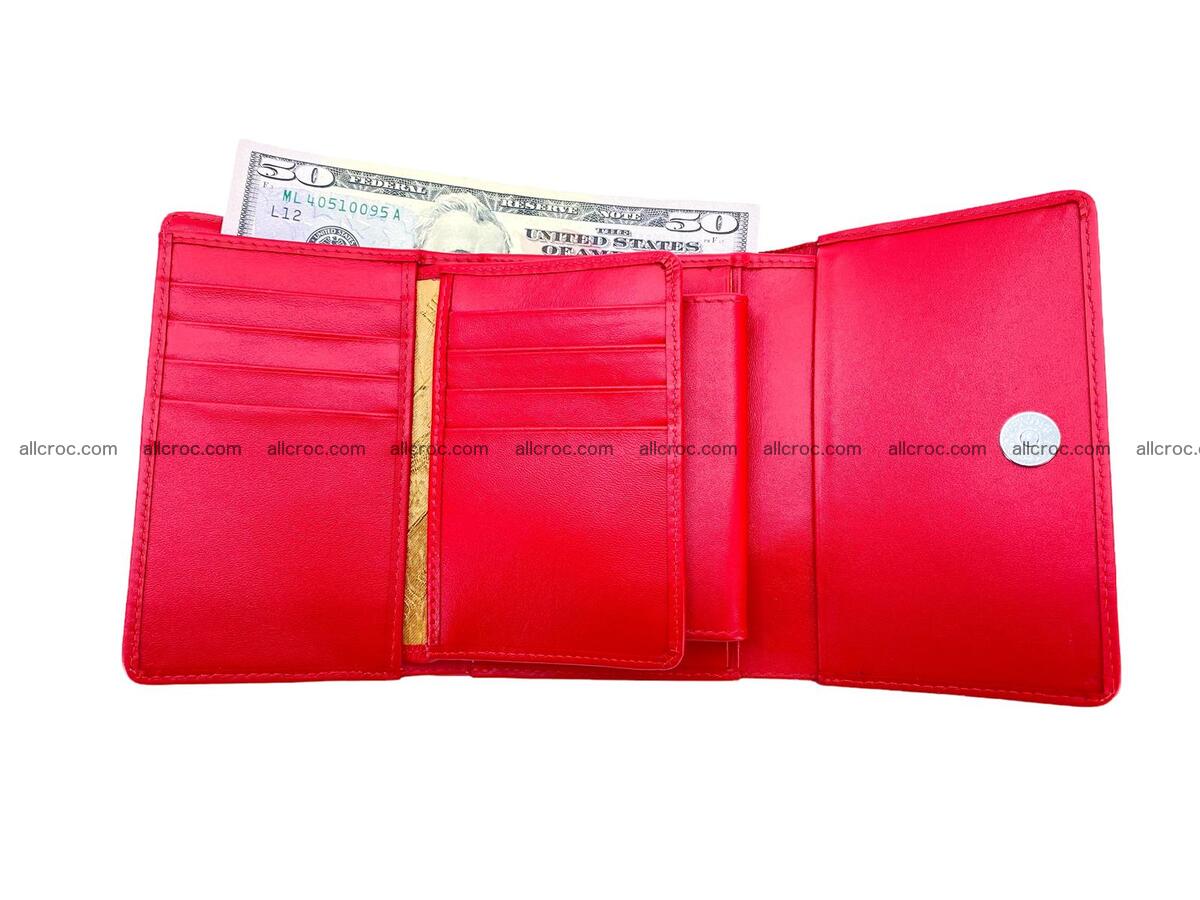 Women’s crocodile skin trifold wallet with coin pocket 1791 Foto 4