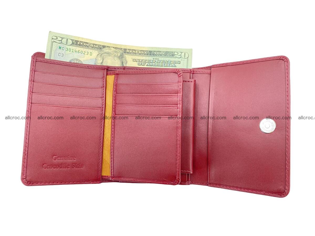 Women’s crocodile skin trifold wallet with coin pocket 1779 Foto 4
