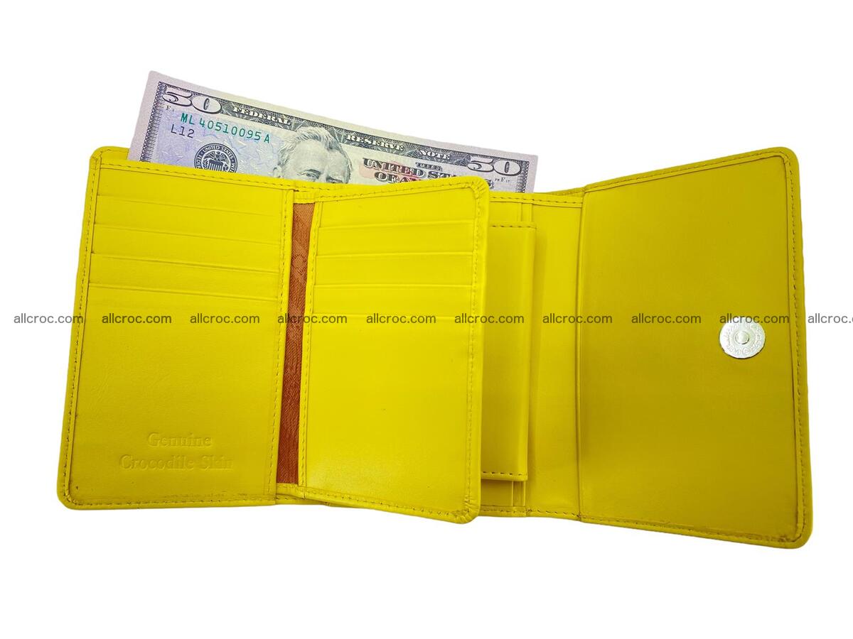 Women’s crocodile skin trifold wallet with coin pocket 1788 Foto 5