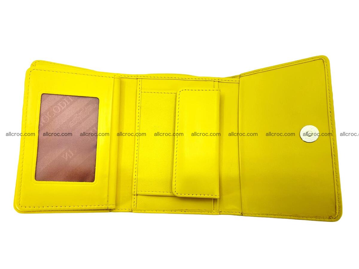 Women’s crocodile skin trifold wallet with coin pocket 1790 Foto 4