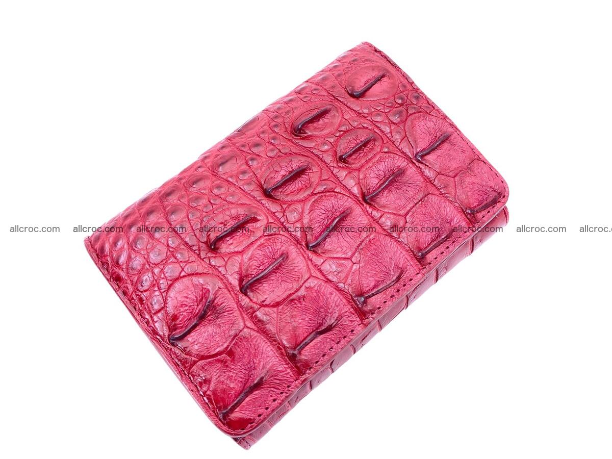 Women’s crocodile skin trifold wallet with coins pocket 1861 Foto 0