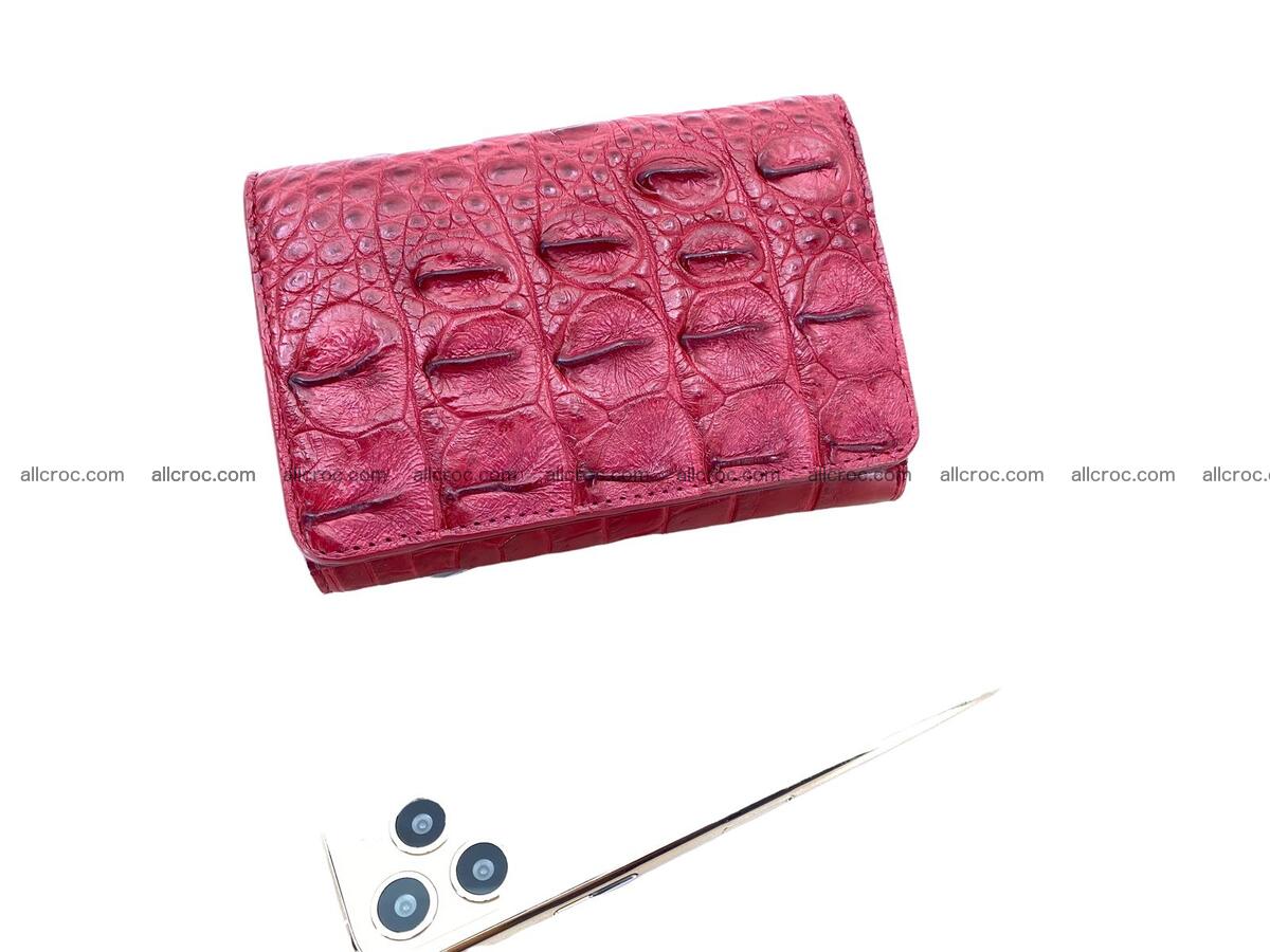 Women’s crocodile skin trifold wallet with coins pocket 1861 Foto 3