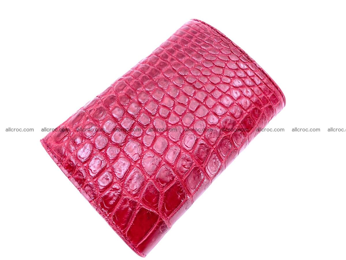 Women’s crocodile skin trifold wallet with coins pocket 1861 Foto 1