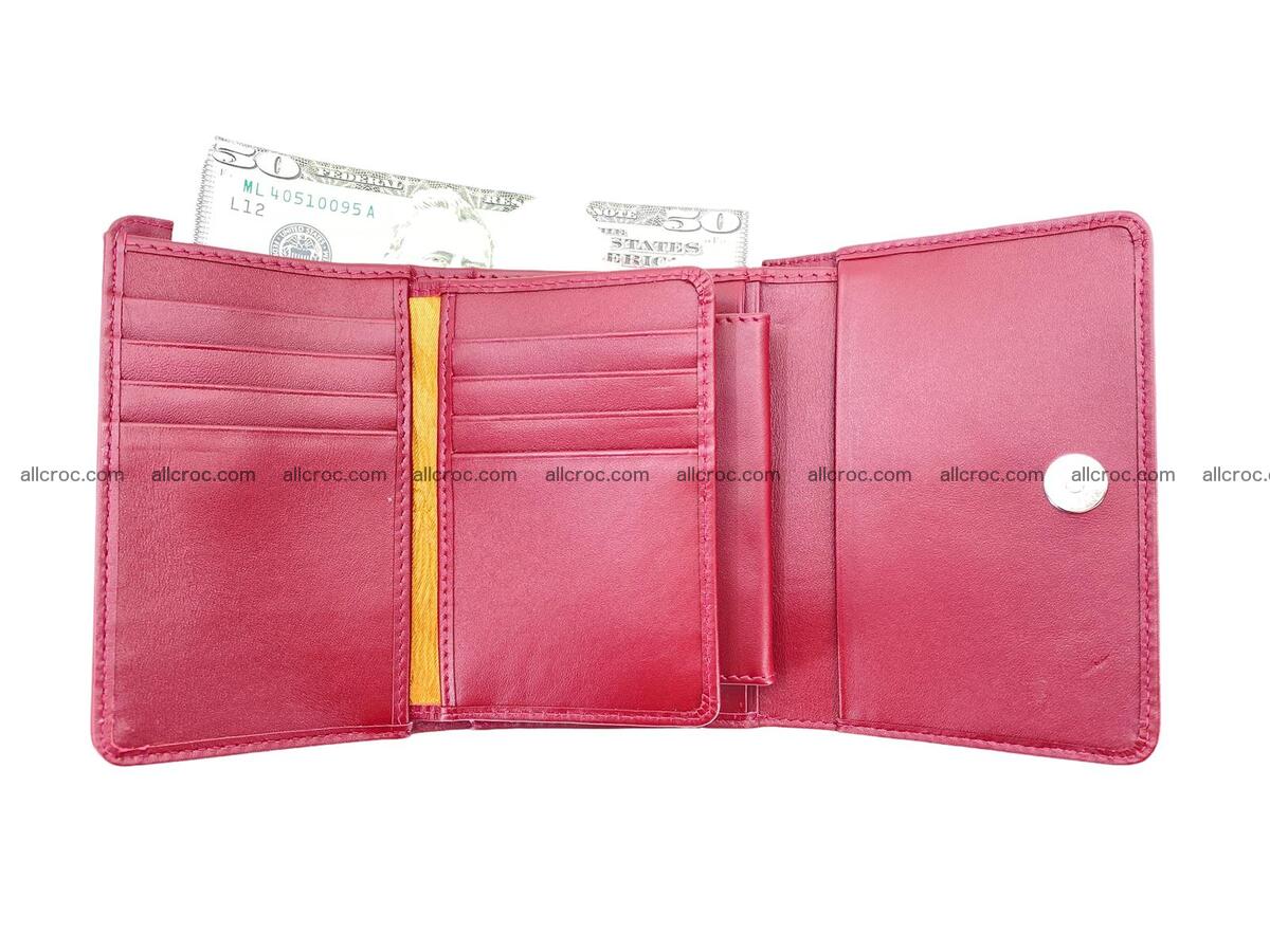 Women’s crocodile skin trifold wallet with coins pocket 1861 Foto 4