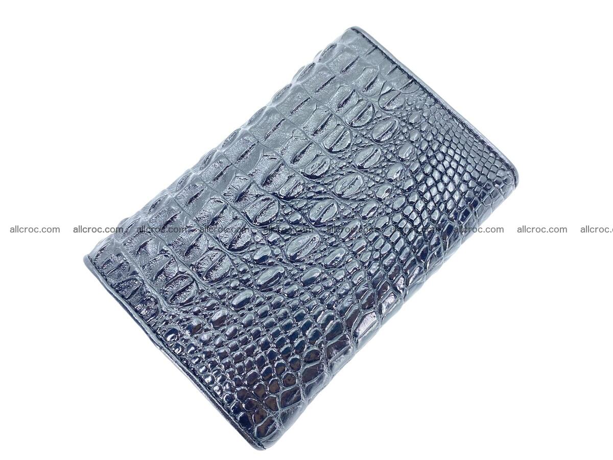 Women’s crocodile skin trifold wallet with coins pocket 1849 Foto 1
