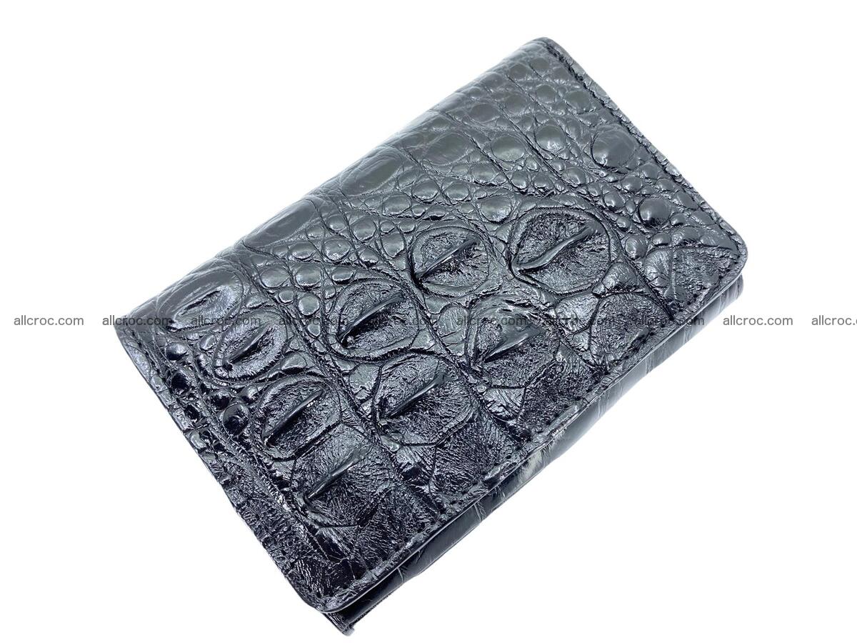 Women’s crocodile skin trifold wallet with coins pocket 1854 Foto 0