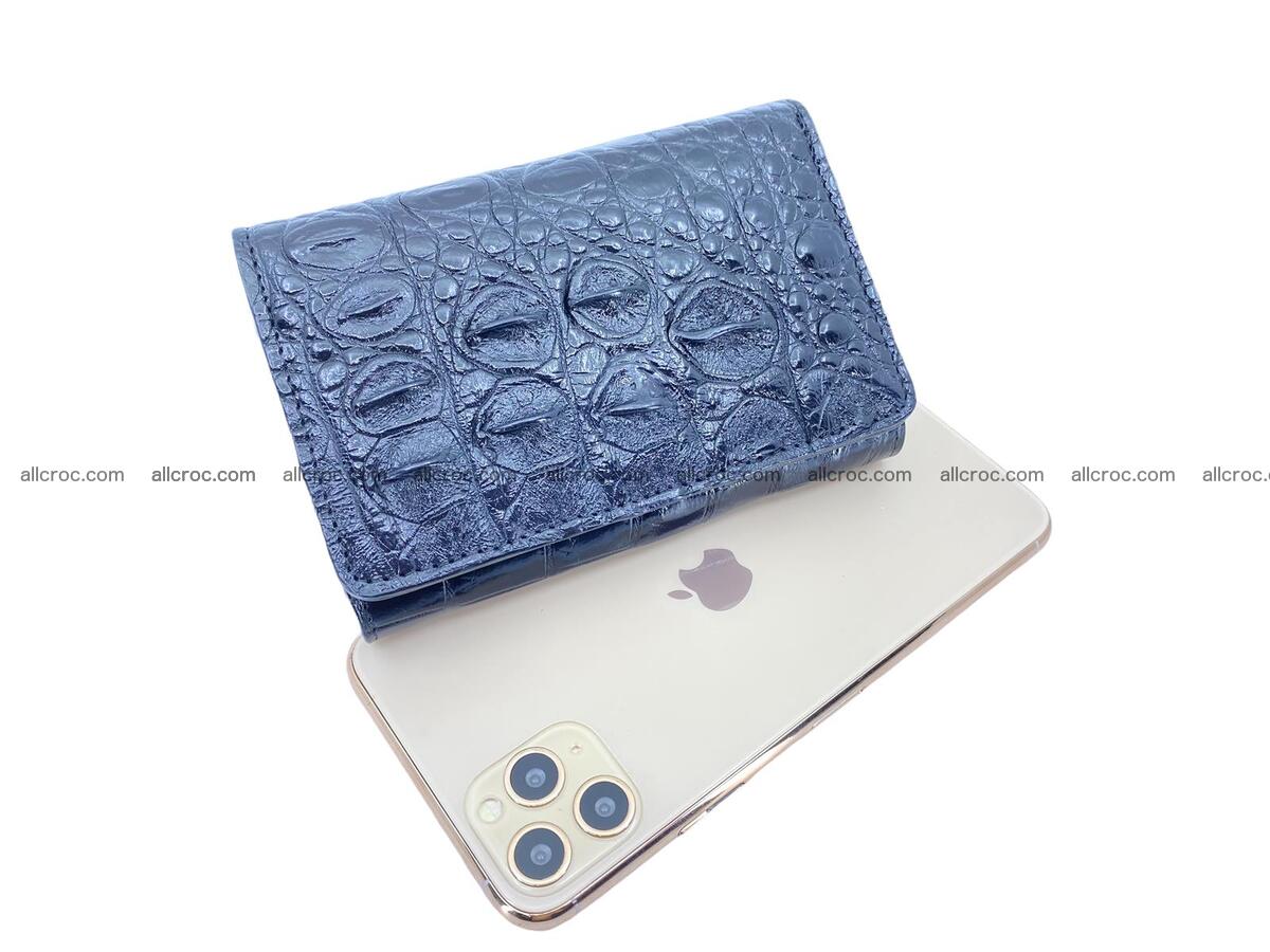 Women’s crocodile skin trifold wallet with coins pocket 1854 Foto 3