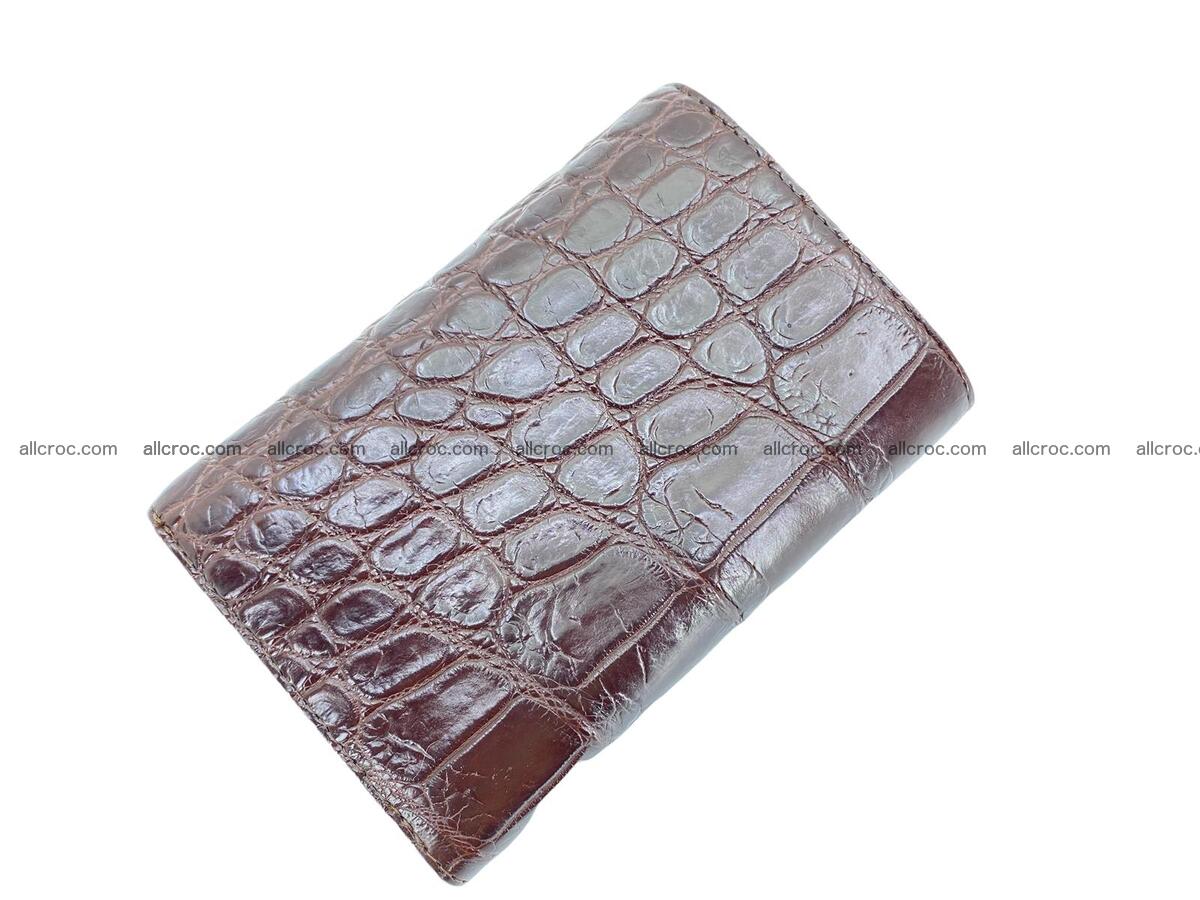Women’s crocodile skin trifold wallet with coins pocket 1858 Foto 4