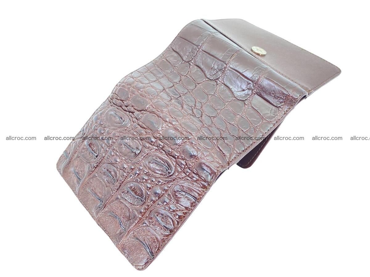 Women’s crocodile skin trifold wallet with coins pocket 1858 Foto 5