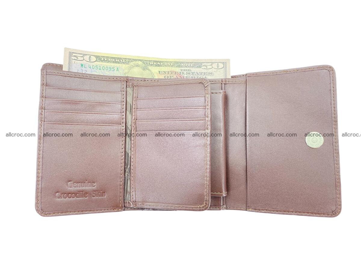 Women’s crocodile skin trifold wallet with coins pocket 1858 Foto 3