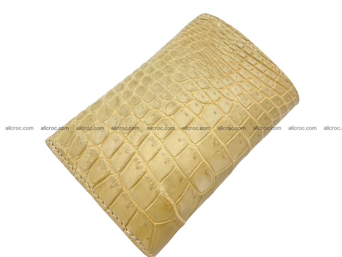 Women’s crocodile skin trifold wallet with coins pocket 1851 Foto 1