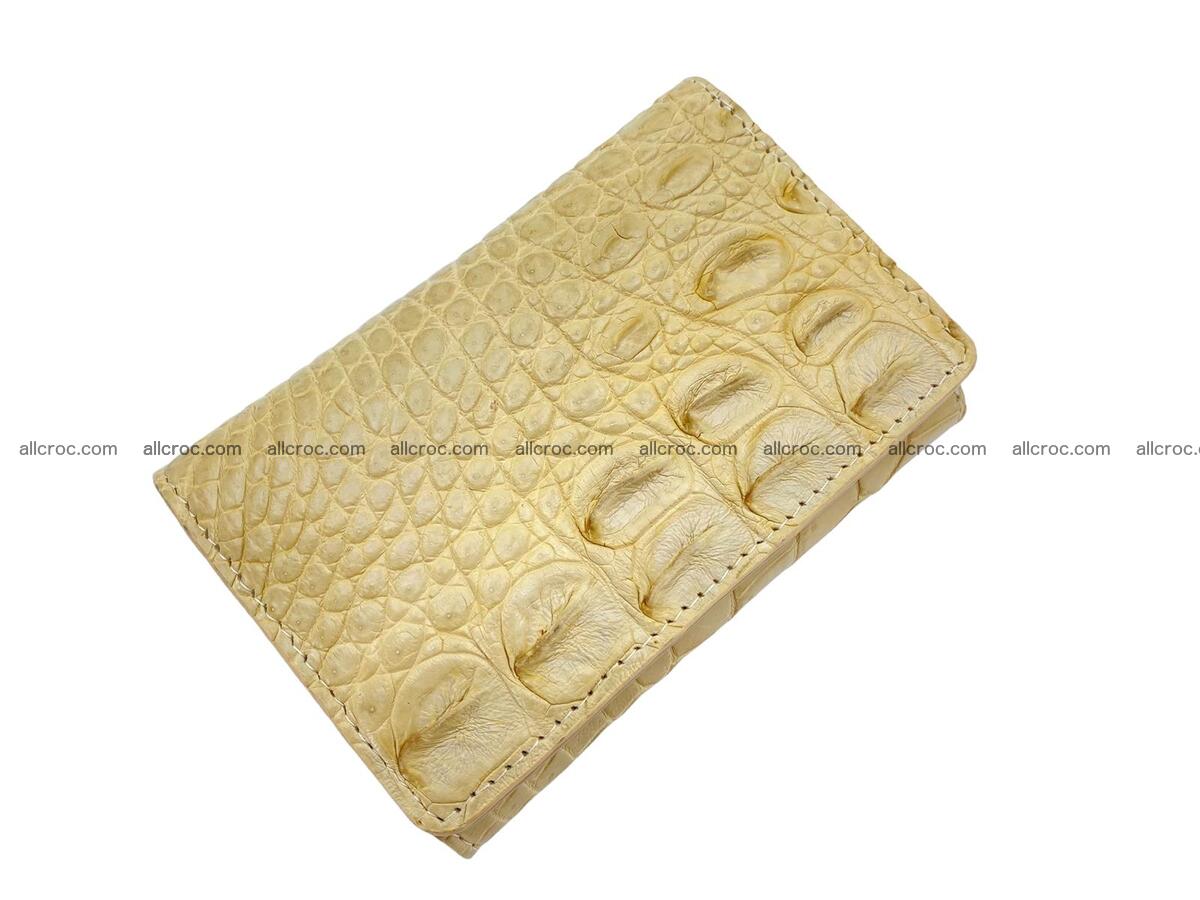 Women’s crocodile skin trifold wallet with coins pocket 1851 Foto 0