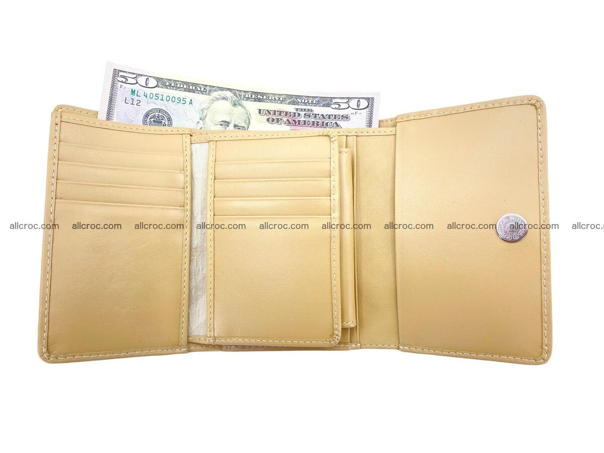Women’s crocodile skin trifold wallet with coins pocket 1851 Foto 5