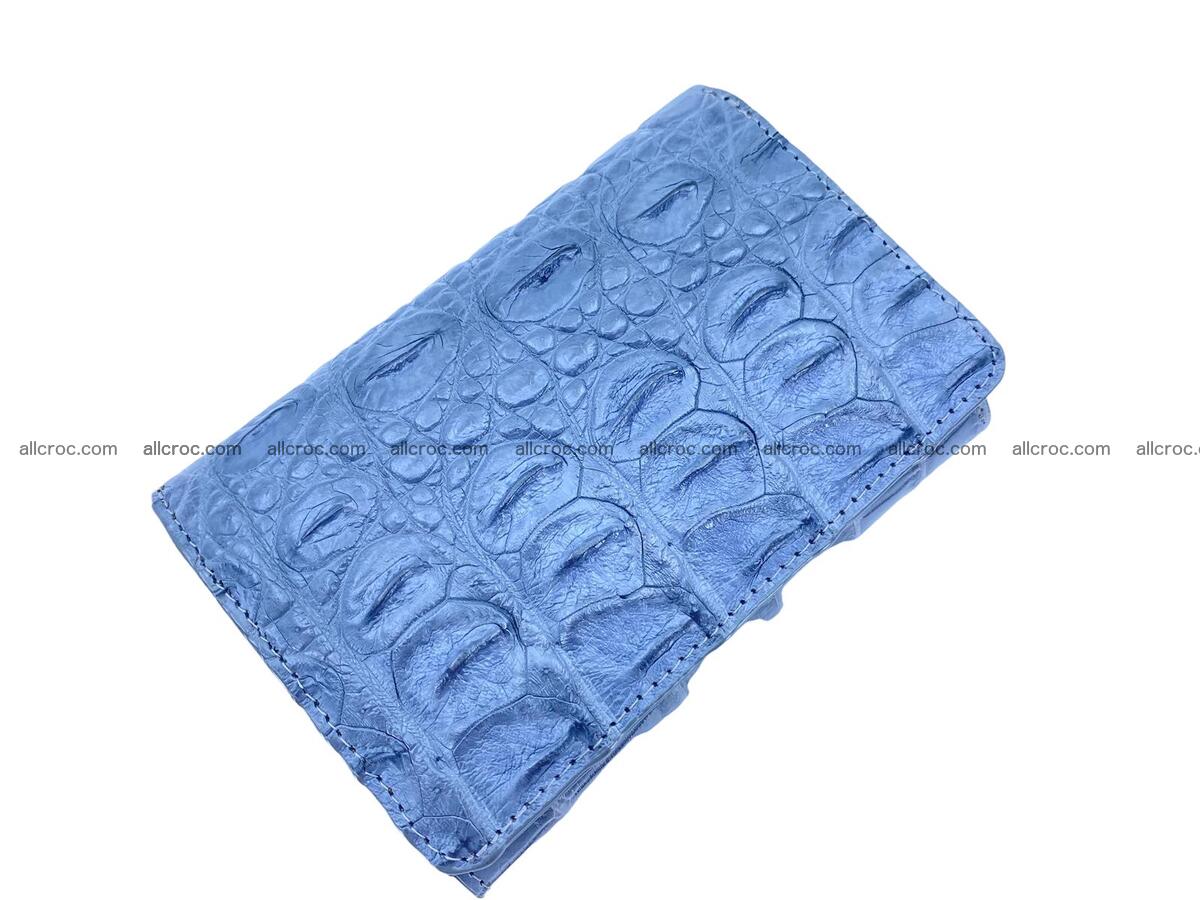Women’s crocodile skin trifold wallet with coins pocket 1855 Foto 0