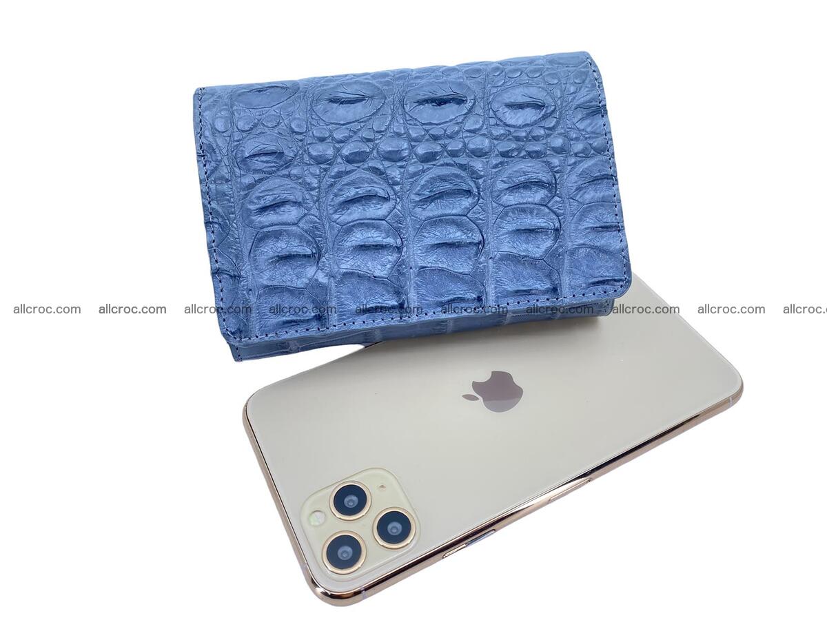 Women’s crocodile skin trifold wallet with coins pocket 1855 Foto 3