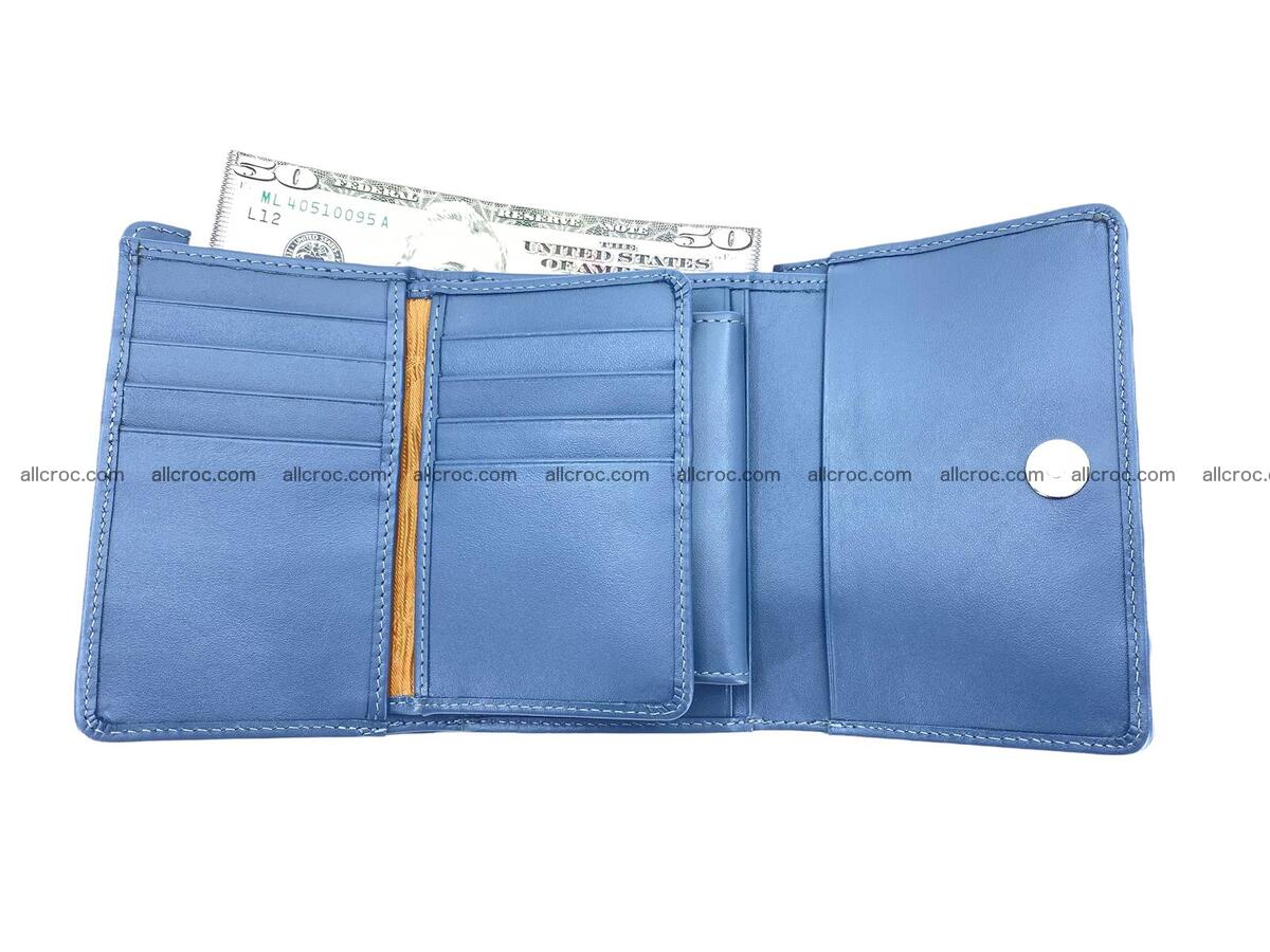 Women’s crocodile skin trifold wallet with coins pocket 1855 Foto 5