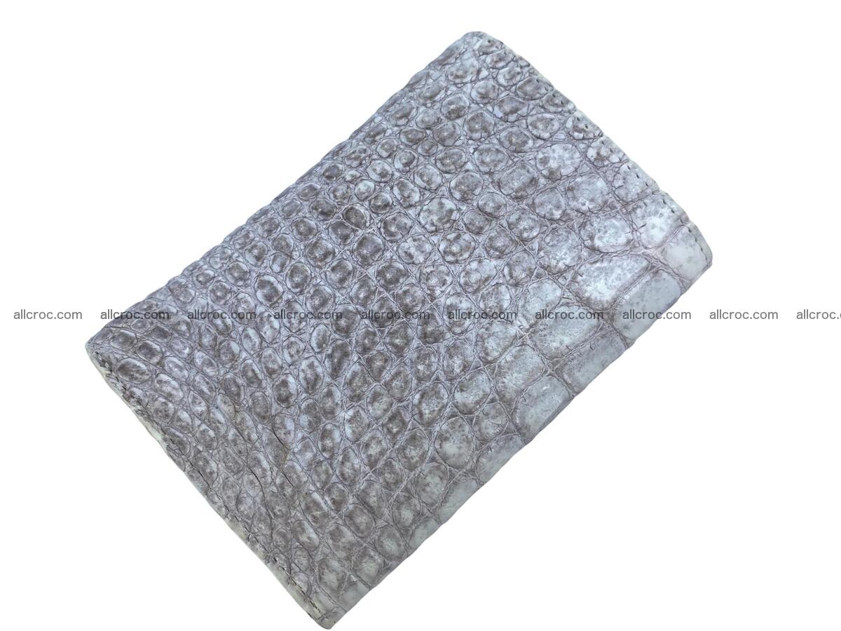 Women’s crocodile skin trifold wallet with coins pocket 1850 Foto 1