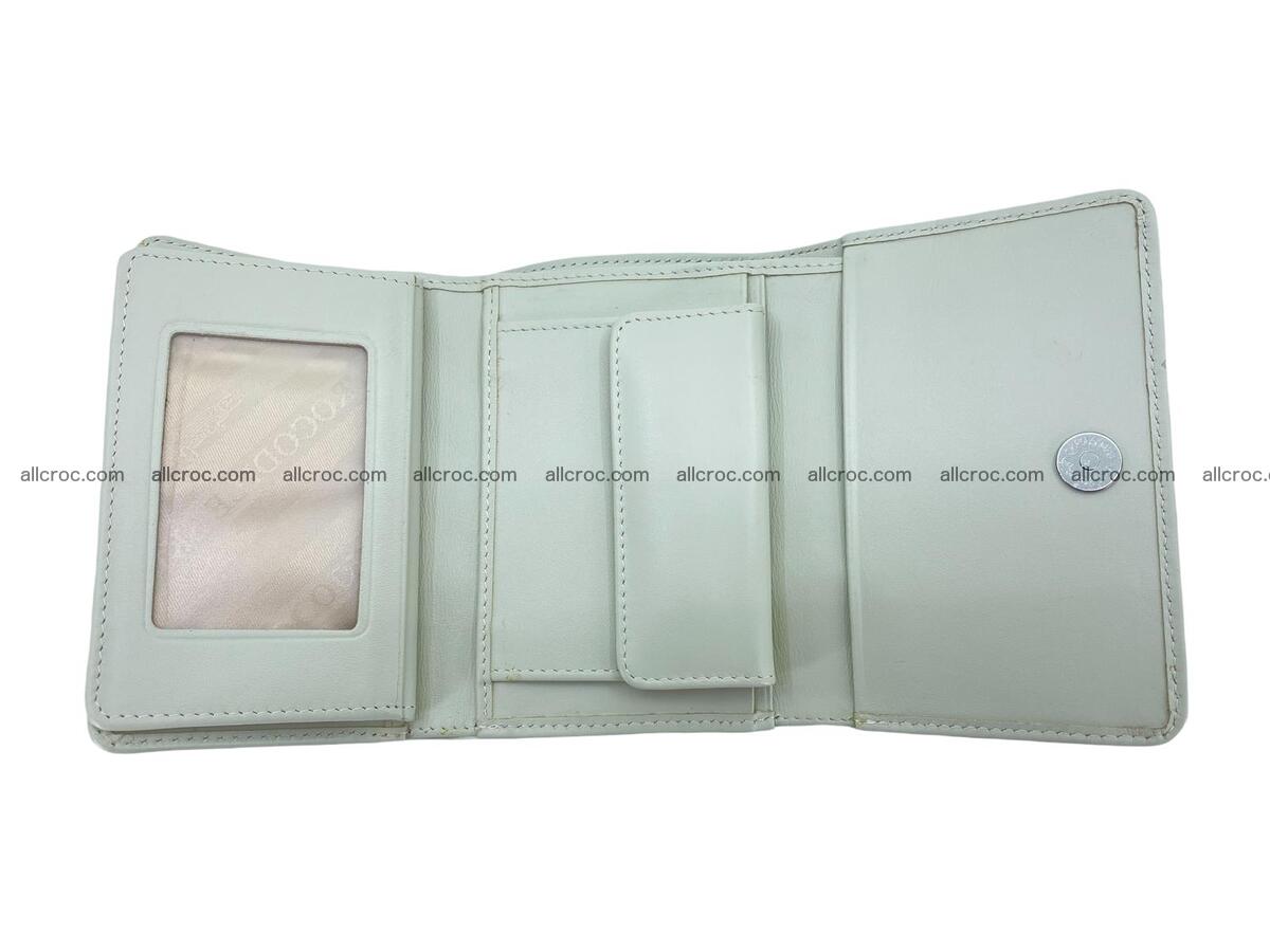Women’s crocodile skin trifold wallet with coins pocket 1850 Foto 5