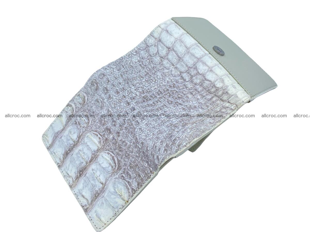 Women’s crocodile skin trifold wallet with coins pocket 1850 Foto 2
