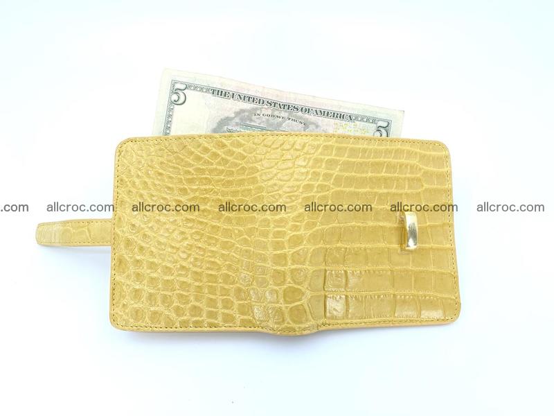 Women’s crocodile skin vertical wallet 1400