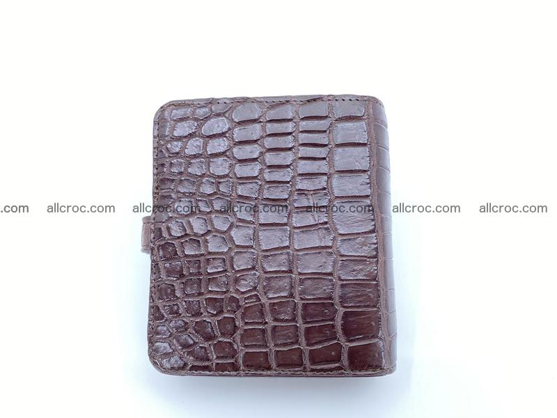 Women’s crocodile skin vertical wallet 1412