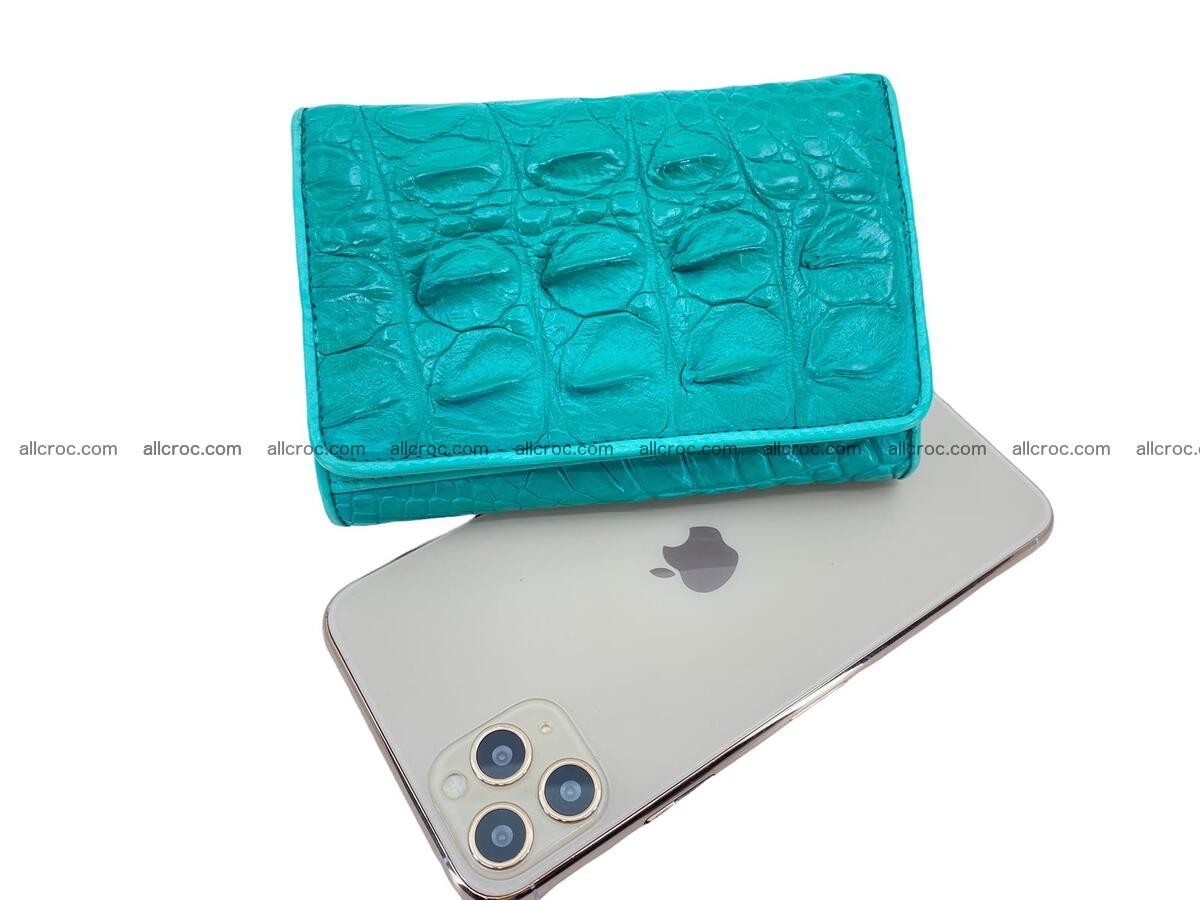 Handcrafted crocodile skin trifold wallet with coin compartment 1792 Foto 3
