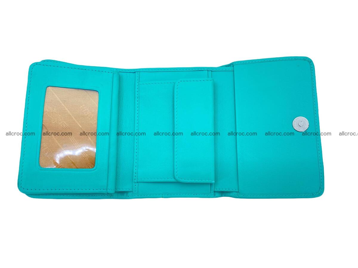 Handcrafted crocodile skin trifold wallet with coin compartment 1792 Foto 4