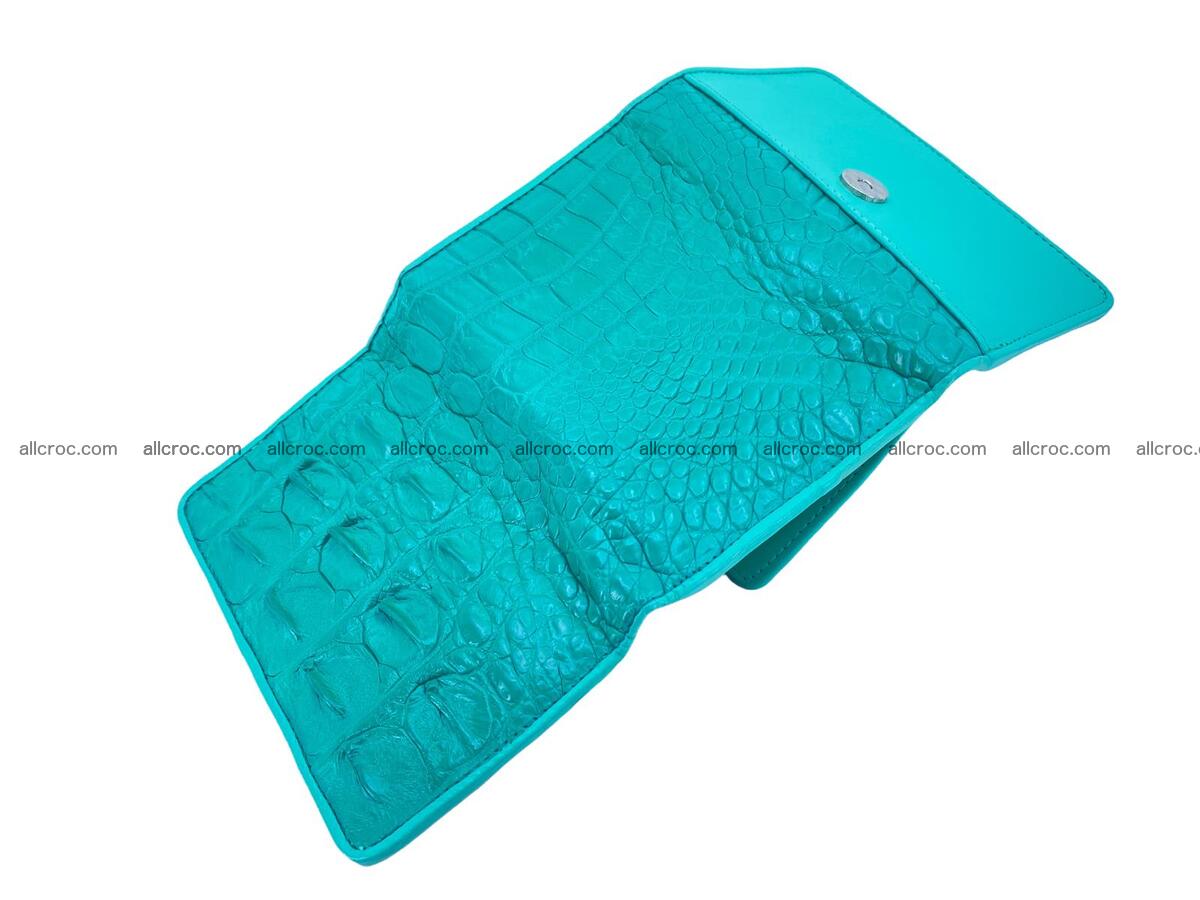 Handcrafted crocodile skin trifold wallet with coin compartment 1792 Foto 2